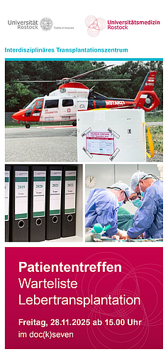 Flyer zur Veranstaltung Patiententreffen Warteliste Lebertransplantation 2025 Flyer zur Veranstaltung Patiententreffen Warteliste Lebertransplantation 2025